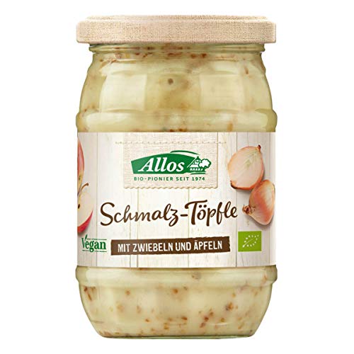 Allos Bio Schmalz-Töpfle mit Zwiebeln und Äpfeln (6 x 250 gr) von Allos