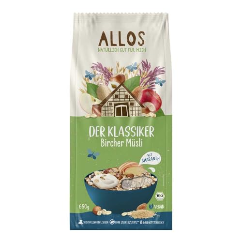 Allos Birchermüsli mit Amaranth, 3er Pack (3 x 650 g) von Allos