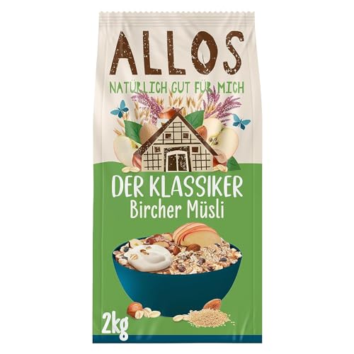 Allos Der Klassiker Bircher Müsli | Müsli ohne Zucker | Bio Müsli | Früchte Müsli | Haferflocken | Frühstückscerealien | vegan | 2kg Allos Der Klassiker Bircher Müsli | Müsli ohne Zucker | Bio Müsli | Früchte Müsli | Haferflocken | Frühstückscerealien | vegan | 2kg von Allos
