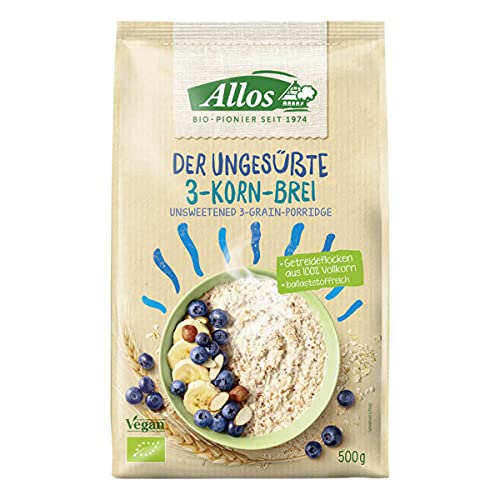 Allos - Der ungesüsste 3-Korn-Brei - 0,5 kg - 6er Pack von Allos