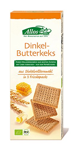 Allos Dinkel-Butterkeks, 12er Pack (12 x 150 g) von Allos