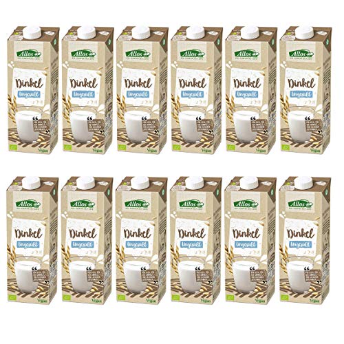 Allos - Dinkel Drink ungesüßt - 1 l - 12er Pack von Allos