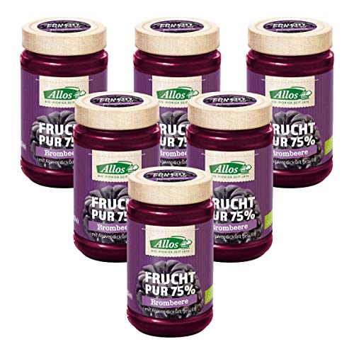 Allos Bio Frucht Pur 75% Brombeere (6 x 250 gr) von Allos