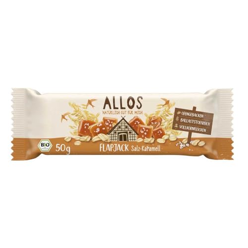 Allos Hafer Flapjack Müsliriegel, Salz Karamell, 50g (1x50g) von Allos