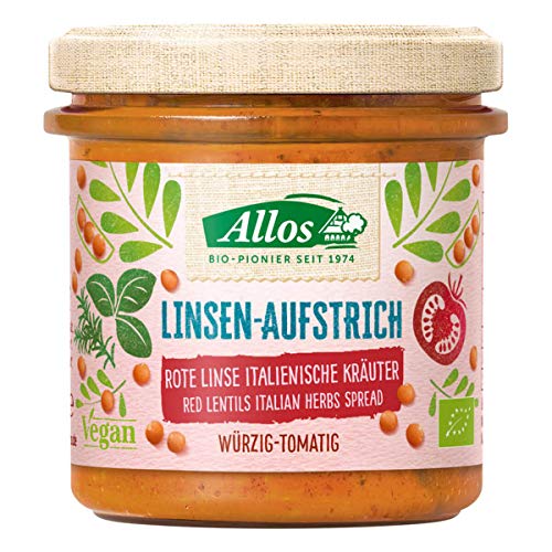 Allos - Linsen-Aufstrich Rote Linse Italienische Kräuter - 140 g - 6er Pack Allos - Linsen-Aufstrich Rote Linse Italienische Kräuter - 140 g - 6er Pack von Allos