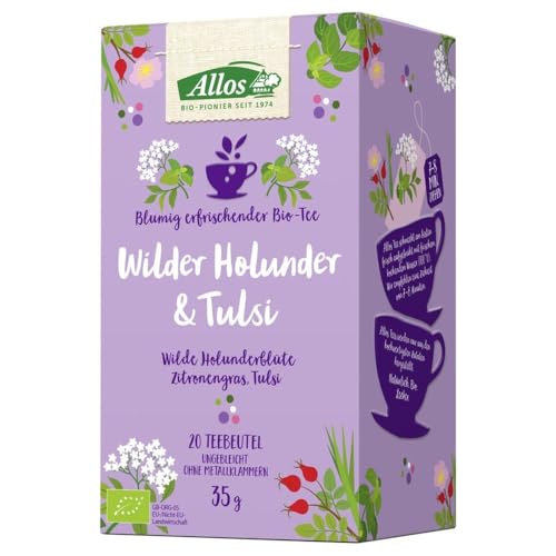 Allos - Wilder Holunder und Tulsi Tee - 35 g - 4er Pack von Allos