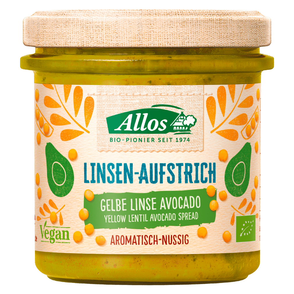 Bio Aufstrich Gelbe Linse Avocado Bio Aufstrich Gelbe Linse Avocado von Allos