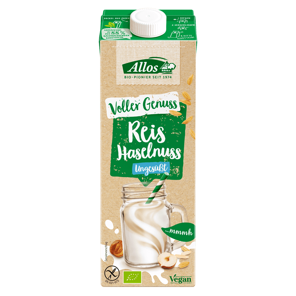 Bio Reis Haselnuss Drink ungesüßt von Allos