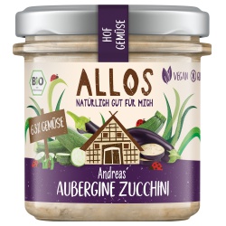 Brotaufstrich Hofgemüse mit Aubergine & Zucchini Brotaufstrich Hofgemüse mit Aubergine & Zucchini von Allos