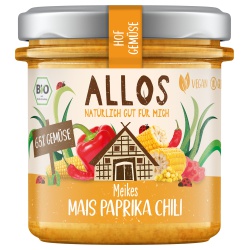 Brotaufstrich Hofgemüse mit Mais, Paprika & Chili Brotaufstrich Hofgemüse mit Mais, Paprika & Chili von Allos