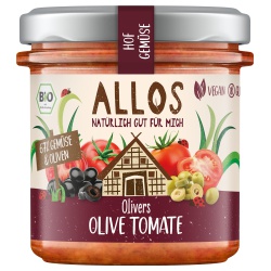 Brotaufstrich Hofgemüse mit Olive & Tomate Brotaufstrich Hofgemüse mit Olive & Tomate von Allos