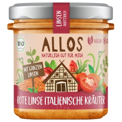Brotaufstrich mit roten Linsen & italienischen Kräutern von Allos