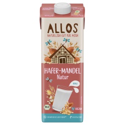 Hafer-Mandel-Drink, ungesüßt von Allos