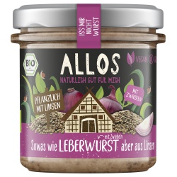 Vegane Leberwurst mit Zwiebeln von Allos