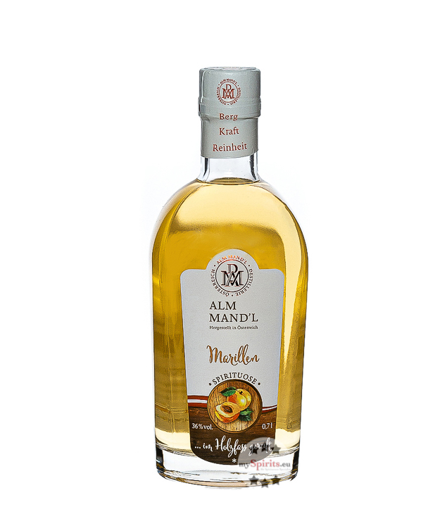 Alm Mand’l Marillen Schnaps im Holzfass gereift (36 % Vol., 0,7 Liter) von Alm Mand'l