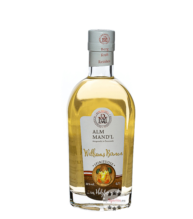 Alm Mand’l Williams-Birnen-Schnaps im Holzfass gereift (36 % Vol., 0,7 Liter) von Alm Mand'l