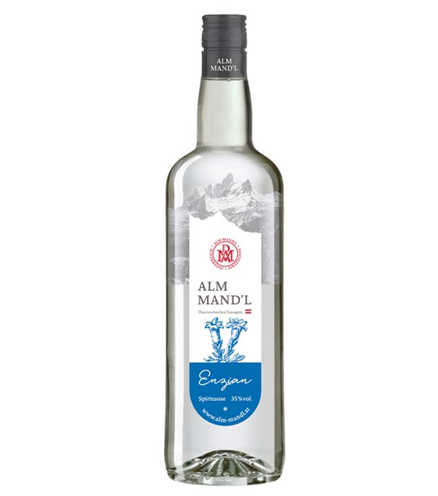 Alm Mandl Enzian Schnaps (35 % Vol., 1,0 Liter) von Alm Mand'l