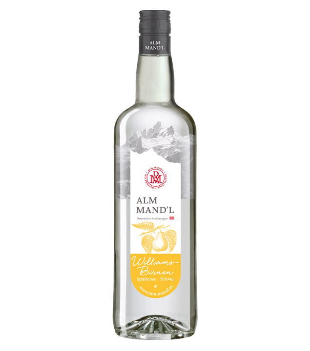 Alm Mandl Williams-Birnen Schnaps (35 % Vol., 1,0 Liter) von Alm Mand'l