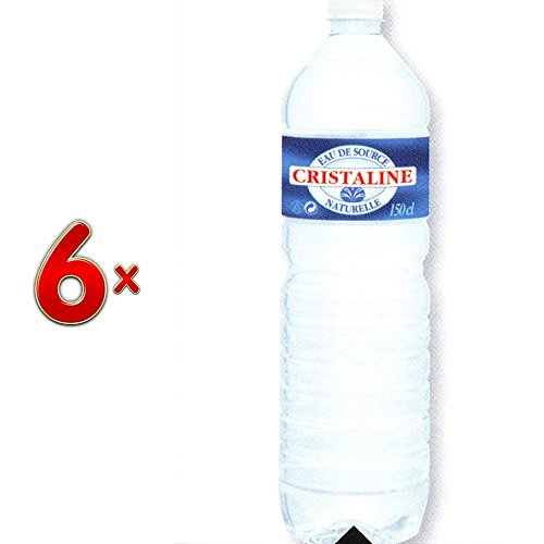 Cristaline Eau de Source Naturelle PET 6 x 1,5 l Flasche (natürliches Mineralwasser) von Alma Group