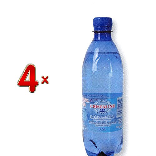 Cristaline Eau de Source Pétillante 4 x 6-Pack á 500 ml Flasche (sprudelndes Mineralwasser) von Alma Group
