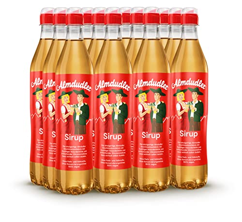 Almdudler Alpenkräuter Sirup – 12 x 700 ml Getränkesirup - ergibt ca. 7 Liter Kräuterlimonade - für Limonade mit Kräutergeschmack von Almdudler