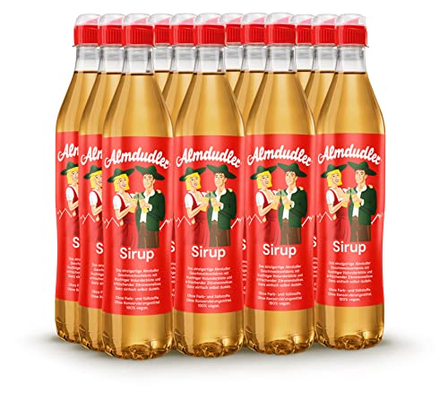 Almdudler Alpenkräuter Sirup – 12 x 700 ml Getränkesirup - ergibt ca. 7 Liter Kräuterlimonade - für Limonade mit Kräutergeschmack von Almdudler