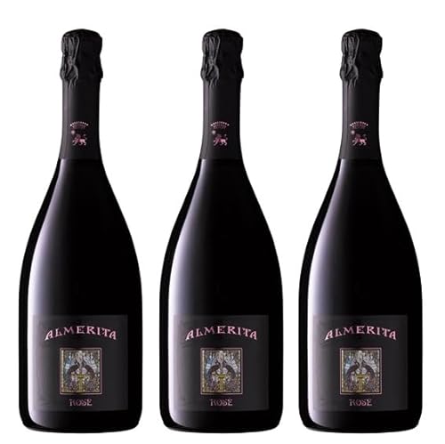 3x 0,75l - 2021er - Tasca d'Almerita - Tenuta Regaleali - Almerita - Rosato Spumante Brut - Sicilia D.O.P. - Sizilien - Italien - Rosé-Schaumwein trocken von Almerita
