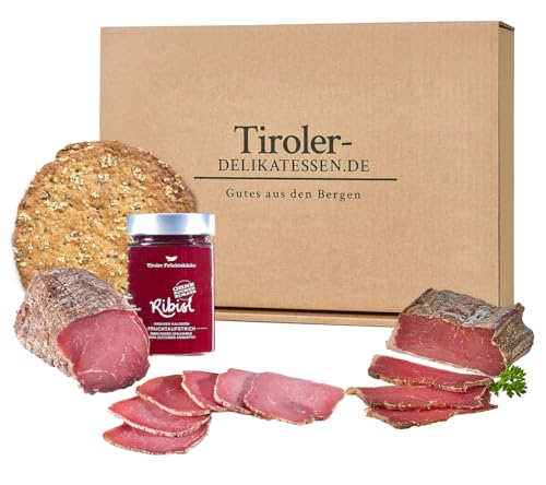 Almgourmet - Geschenkset "Kalorienbewusst duch Tirol" - mit 5 fettarmen Spezialitäten aus Tirol - im Geschenkkarton von Almgourmet