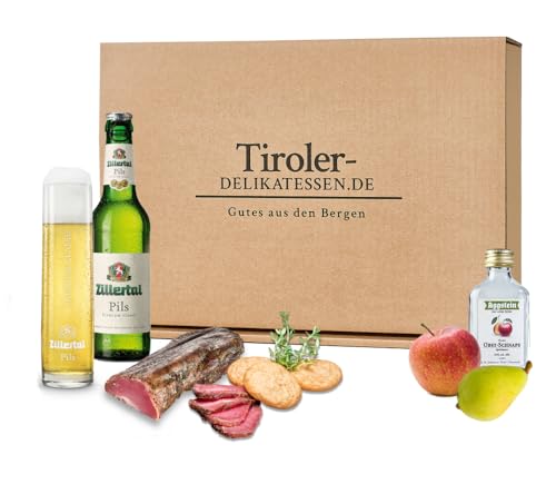 Almgourmet - Geschenkset "Klein aber Fein" - mit drei Spezialitäten aus Tirol und Südtirol - im Geschenkkarton verpackt von Almgourmet