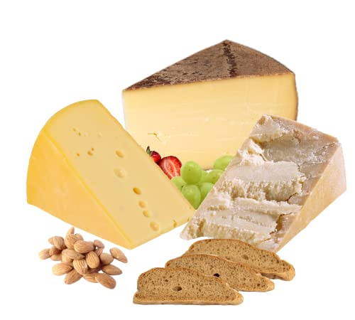 Almgourmet - Gourmet-Käsevariation "Probierplatte - Südtirol" - Zusammenstellung aus 3 Südtiroler Käsessorten (550g) - würzig und kräftig im Geschmack von Almgourmet