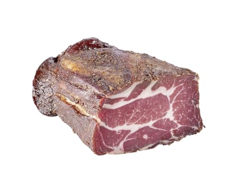 Almgourmet - Knoblauchspeck geräuchert - luftgetrockneter Schinken - milde Knoblauchnote 800g von Almgourmet