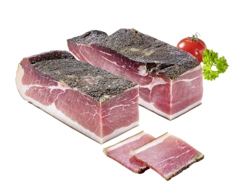 Almgourmet - Premium Schinkenspeck - 2 Stück je 400g - lufftgetrockneter Speck, fein gewürzt von Almgourmet