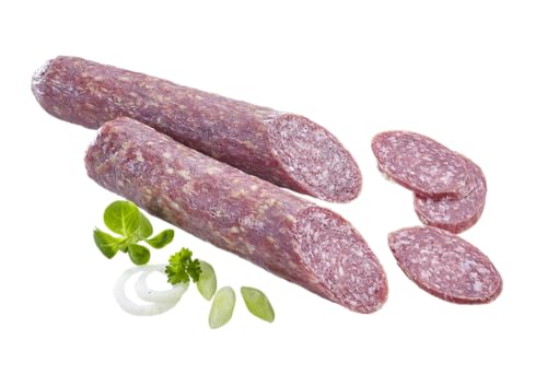 Almgourmet - Salami mit Mufflon - 2 Stück je 180g - Luftgetrocknete Mufflonsalami aus Italien - Delikater und leichter Geschmack von Almgourmet