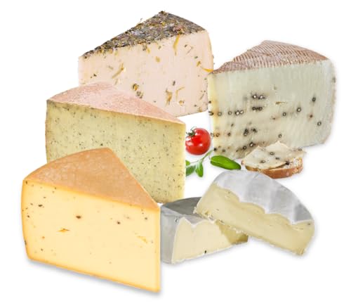 Almgourmet - Tiroler Käse - Set aus 5 lokalen Käsespezialitäten - Geschenk für Feinschmecker - Käsepaket inklusive Käsepapier von Almgourmet