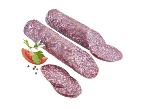 Wildsalami, luftgetrocknete Rehrohsalami (2 Stück) von Almgourmet