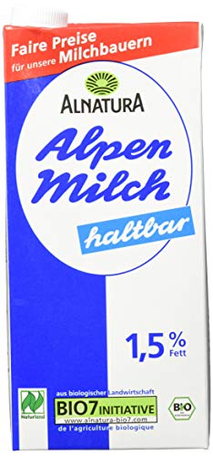 Alnatura Bio Alpenmilch haltbar 1.5 prozent, 12er Pack (12 x 1 kg) von Alnatura
