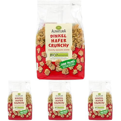 Alnatura Bio Dinkel-Hafer-Crunchy, 375g (Packung mit 4) von Alnatura