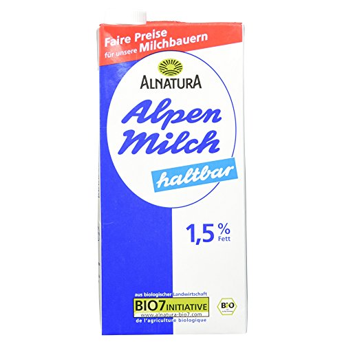 Alnatura Bio H-Alpenmilch Haltbar 1.5% Fett, 1l Alnatura Bio H-Alpenmilch Haltbar 1.5% Fett, 1l von Alnatura