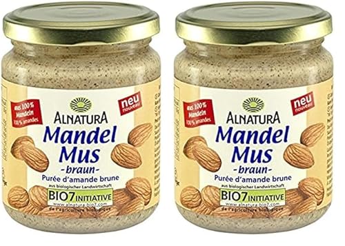 Alnatura Bio Mandelmus braun, 250 g (Packung mit 2) von Alnatura