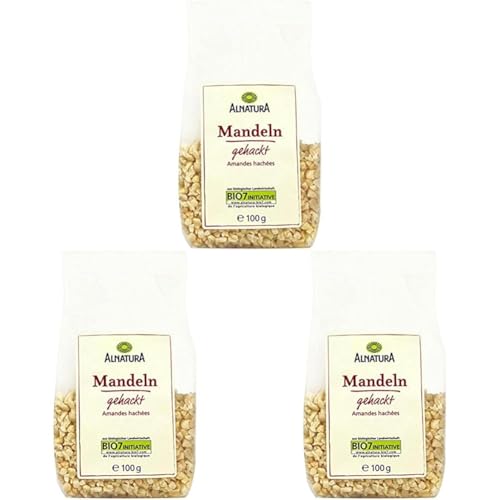 Alnatura Bio Mandeln Gehackt, 100 g (Packung mit 3) von Alnatura