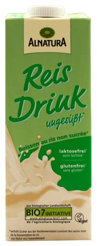 Alnatura Bio Reis Drink ungesüßt vegan, 8er Pack (8 x 1 l) von Alnatura