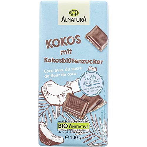 Alnatura Bio Vegane Schokoladenalternative mit Kokosblütenzucker, 100g von Alnatura