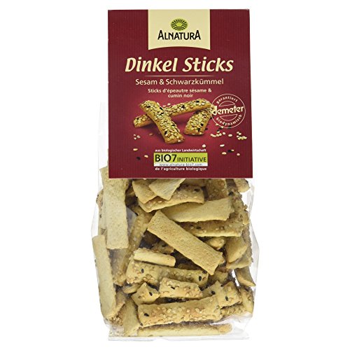 Alnatura Demeter Dinkelsticks Sesam & Schwarzkümmel, 150 g Alnatura Demeter Dinkelsticks Sesam & Schwarzkümmel, 150 g von Alnatura