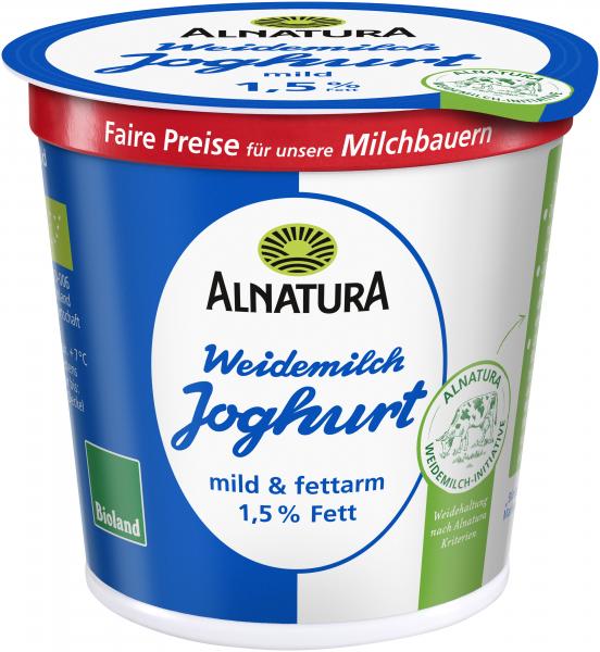 Alnatura Weidemilch Joghurt 1,5% Fett Alnatura Weidemilch Joghurt 1,5% Fett von Alnatura
