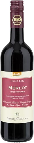 Alnatura Merlot Italien 2022, Halbtrockener Bio-Rotwein, 6 x 0,75l Alnatura Merlot Italien 2022, Halbtrockener Bio-Rotwein, 6 x 0,75l von Alnatura