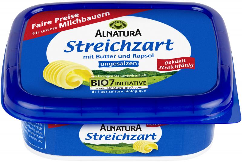 Alnatura Streichzart mit Butter und Rapsöl ungesalzen Alnatura Streichzart mit Butter und Rapsöl ungesalzen von Alnatura