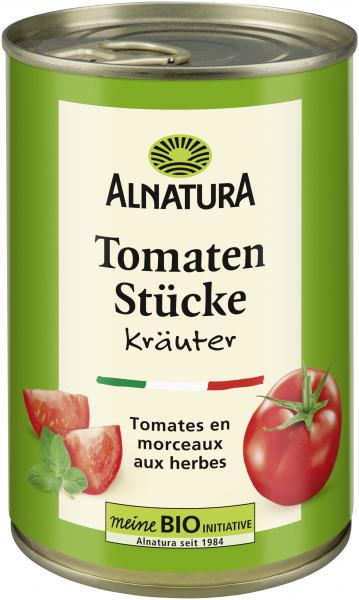 Alnatura Tomatenstücke Kräuter in der Dose von Alnatura