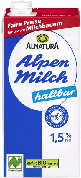 Alnatura Alpenmilch haltbar 1,5% Alnatura Alpenmilch haltbar 1,5% von Alnatura