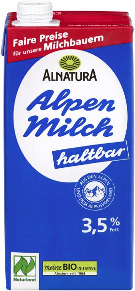 Alnatura haltbare Alpenmilch 3,8 % von Alnatura