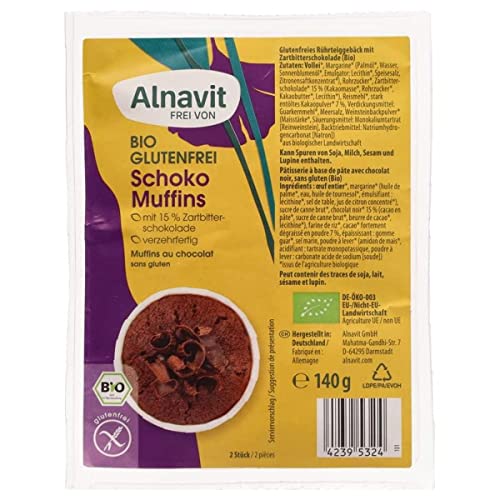 Alnavit Bio Schoko Muffins, glutenfrei, 140 g von Alnavit